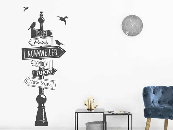 Wandtattoo Nonnweiler Wegweiser