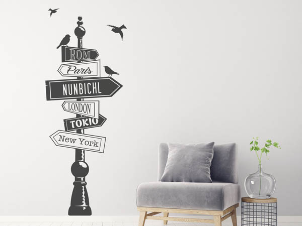 Wandtattoo Nunbichl Wegweiser