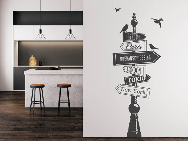 Wandtattoo Oberanschiessing Wegweiser