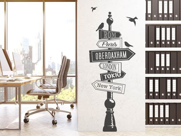 Wandtattoo Oberdaxham Wegweiser