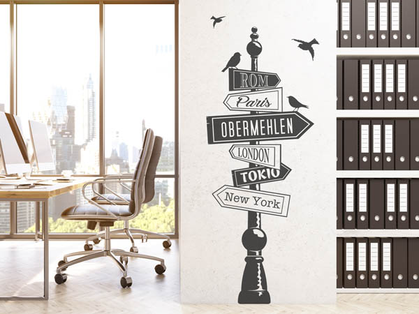 Wandtattoo Obermehlen Wegweiser