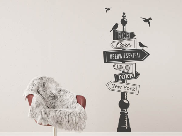 Wandtattoo Oberwiesenthal Wegweiser