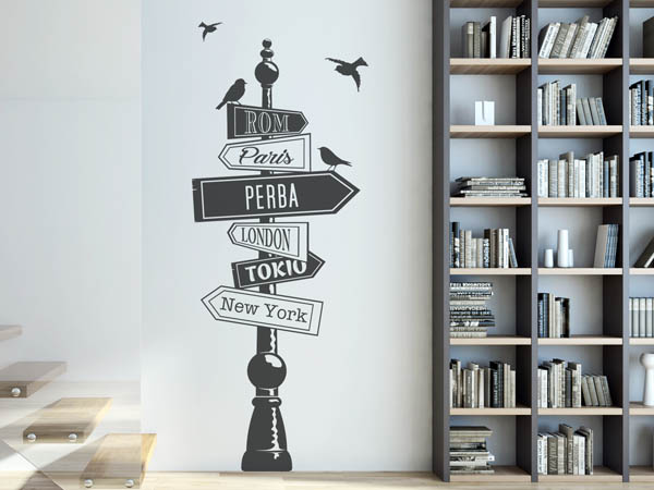 Wandtattoo Perba Wegweiser