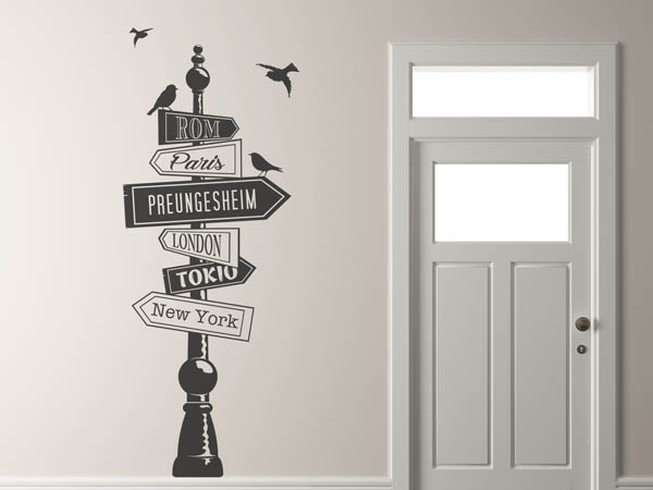 Wandtattoo Preungesheim Wegweiser