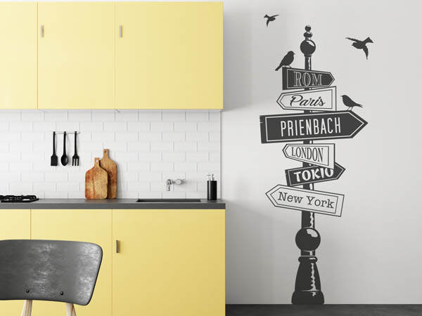 Wandtattoo Prienbach Wegweiser