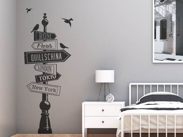 Wandtattoo Quillschina Wegweiser