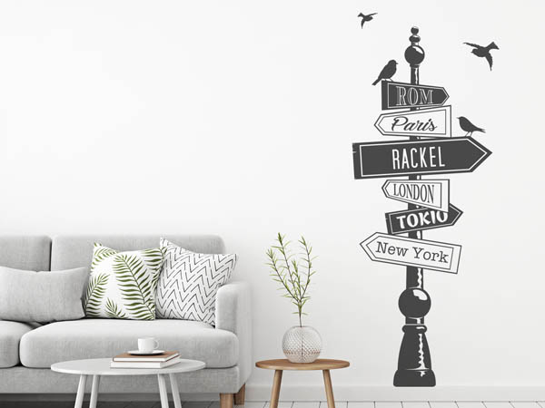 Wandtattoo Rackel Wegweiser