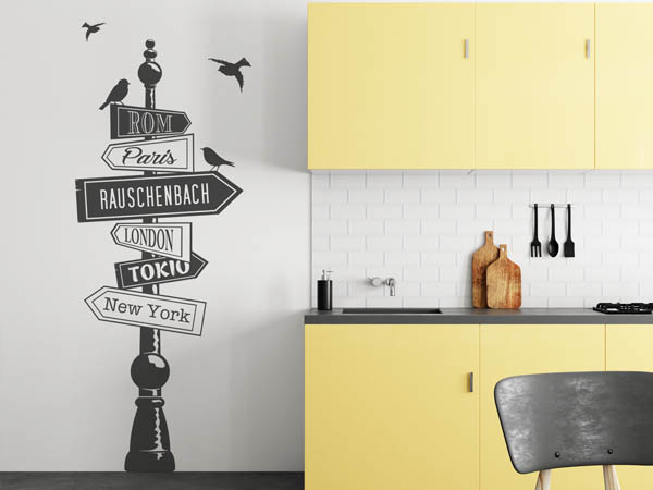Wandtattoo Rauschenbach Wegweiser