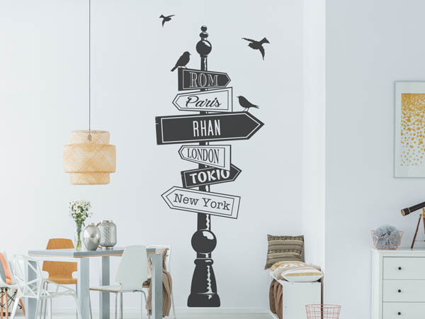 Wandtattoo Rhan Wegweiser