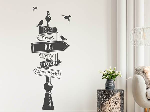 Wandtattoo Rigl Wegweiser