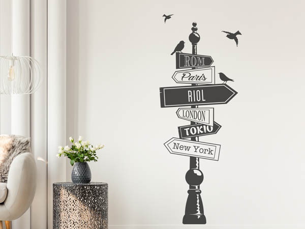 Wandtattoo Riol Wegweiser
