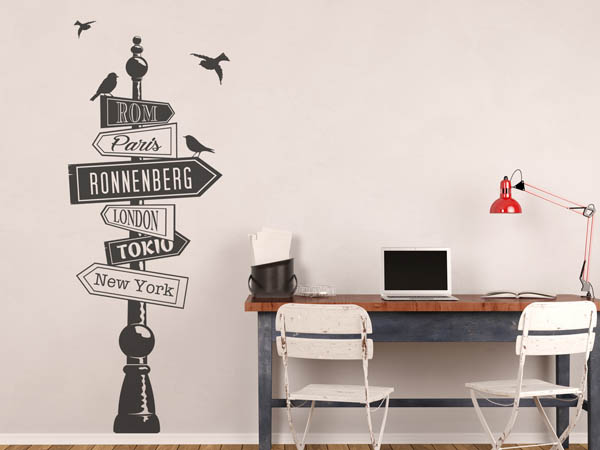 Wandtattoo Ronnenberg Wegweiser