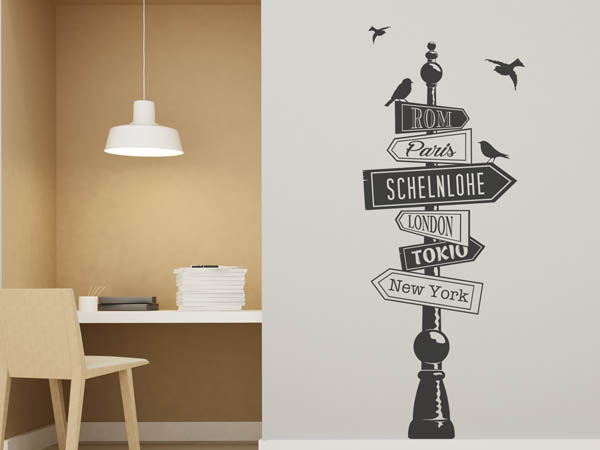 Wandtattoo Schelnlohe Wegweiser