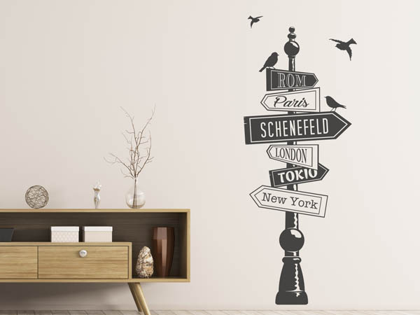 Wandtattoo Schenefeld Wegweiser