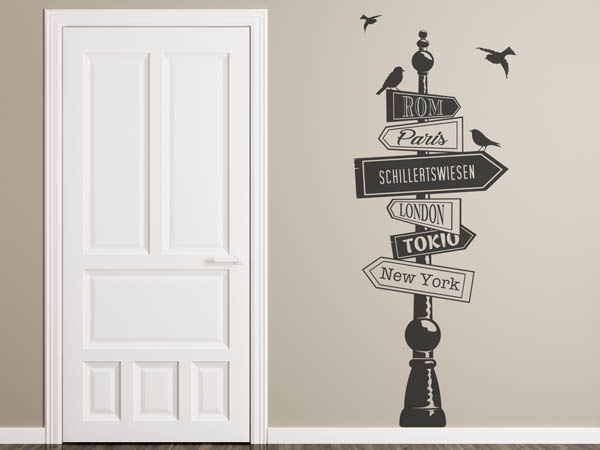 Wandtattoo Schillertswiesen Wegweiser