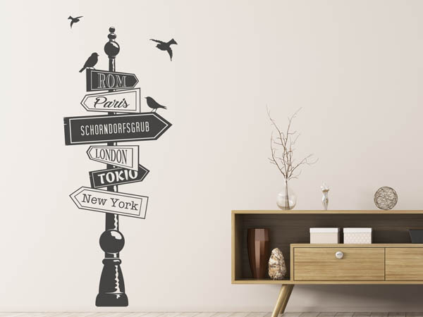 Wandtattoo Schorndorfsgrub Wegweiser