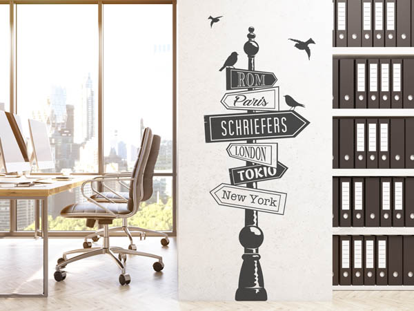 Wandtattoo Schriefers Wegweiser