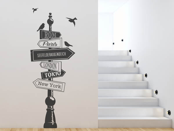 Wandtattoo Seefelderaußendeich Wegweiser