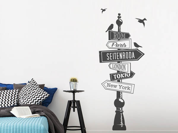 Wandtattoo Seitenroda Wegweiser
