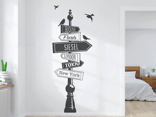 Wandtattoo Siesel Wegweiser