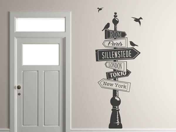Wandtattoo Sillenstede Wegweiser