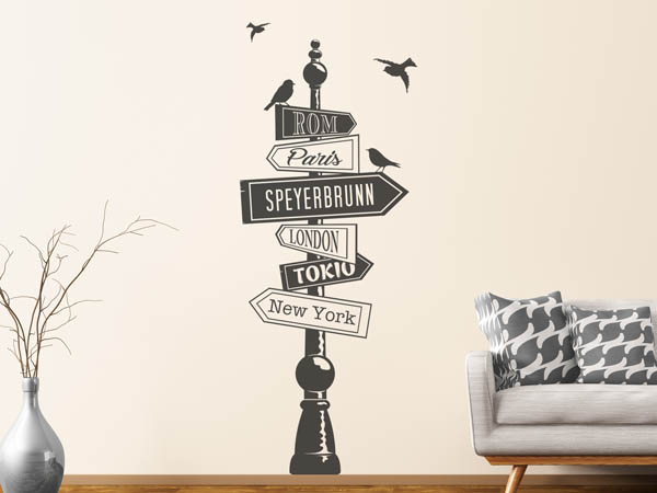 Wandtattoo Speyerbrunn Wegweiser