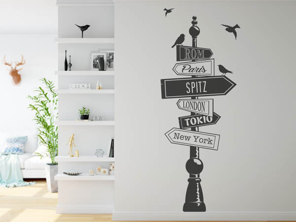 Wandtattoo Spitz Wegweiser