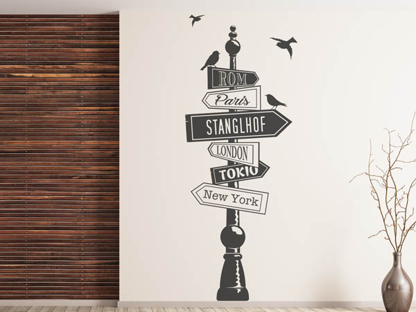 Wandtattoo Stanglhof Wegweiser