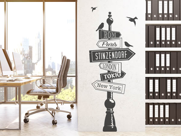 Wandtattoo Stinzendorf Wegweiser