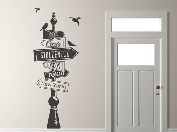 Wandtattoo Stolzeneck Wegweiser