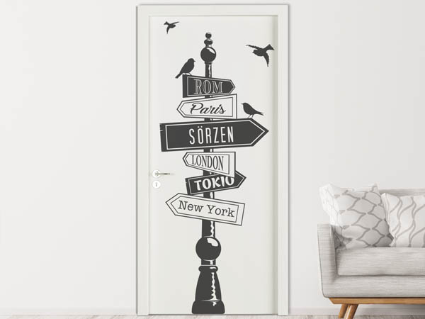 Wandtattoo Sörzen Wegweiser