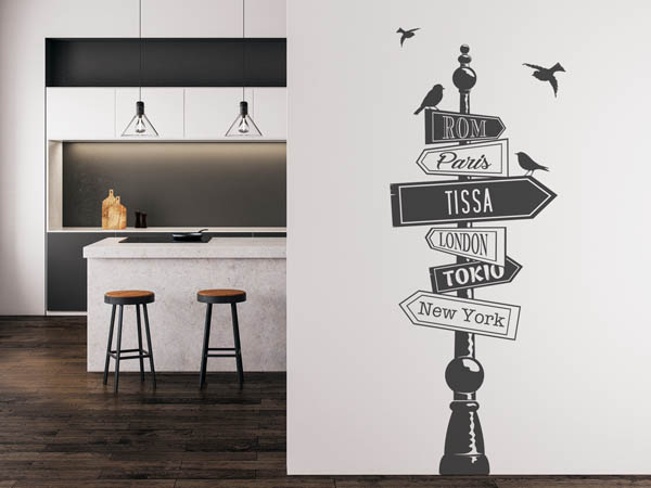 Wandtattoo Tissa Wegweiser