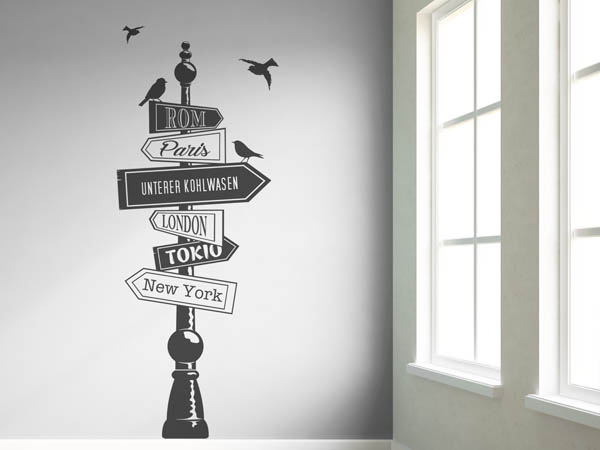 Wandtattoo Unterer Kohlwasen Wegweiser
