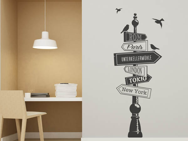 Wandtattoo Unterkellermühle Wegweiser