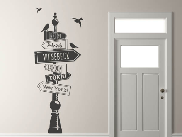 Wandtattoo Viesebeck Wegweiser