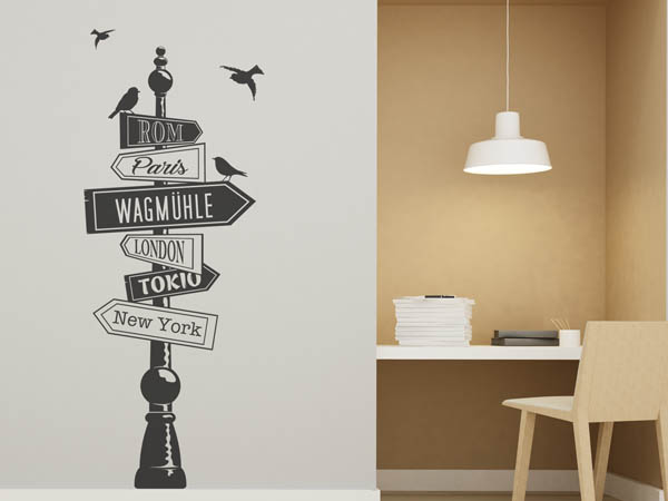 Wandtattoo Wagmühle Wegweiser