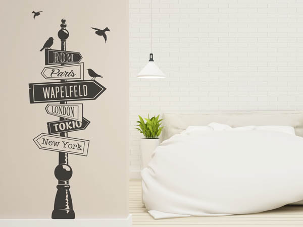 Wandtattoo Wapelfeld Wegweiser