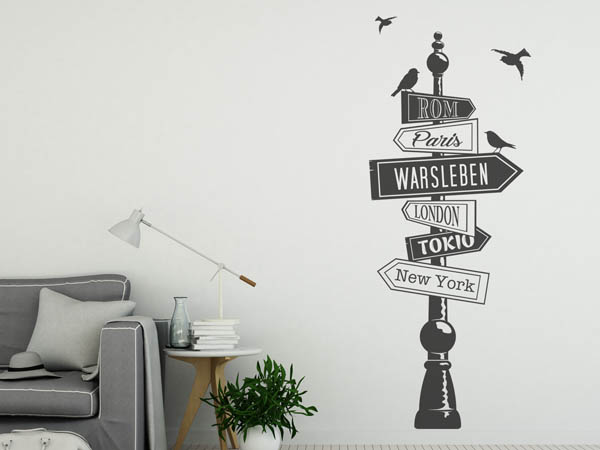 Wandtattoo Warsleben Wegweiser