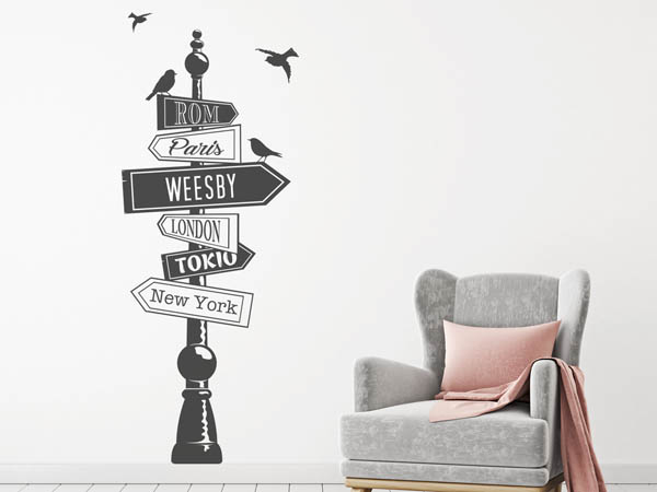 Wandtattoo Weesby Wegweiser