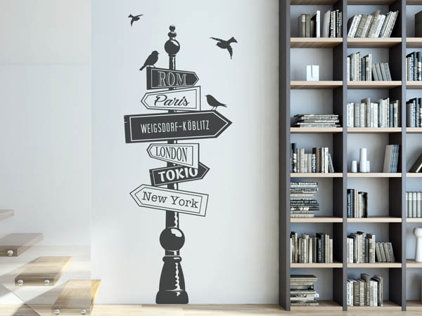 Wandtattoo Weigsdorf-Köblitz Wegweiser