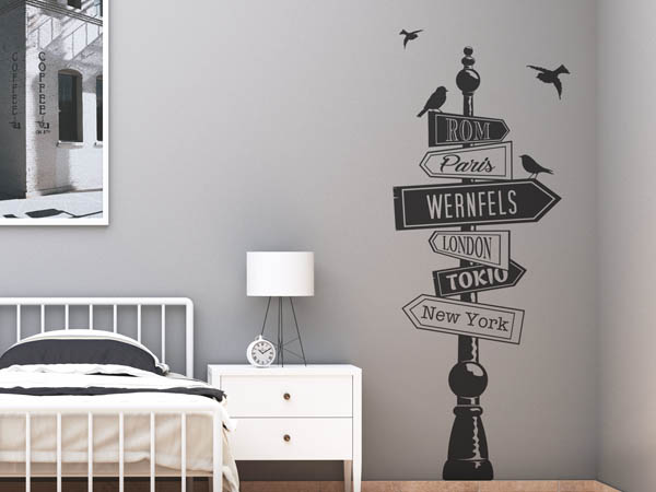 Wandtattoo Wernfels Wegweiser