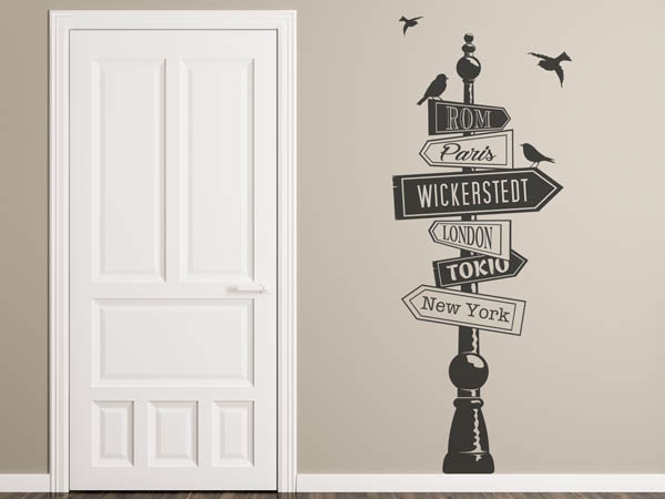 Wandtattoo Wickerstedt Wegweiser