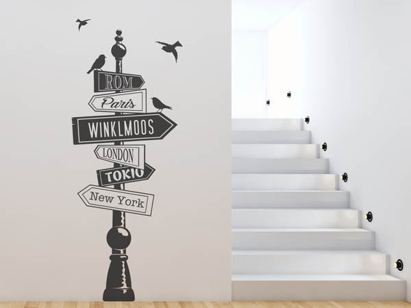 Wandtattoo Winklmoos Wegweiser