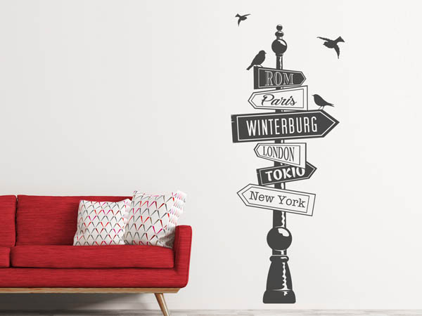 Wandtattoo Winterburg Wegweiser