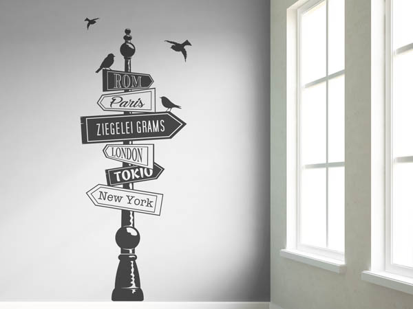 Wandtattoo Ziegelei Grams Wegweiser