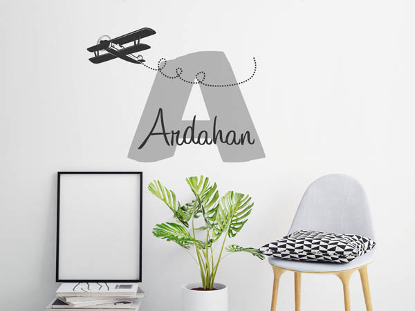 Wandtattoo Ardahan mit Flugzeug