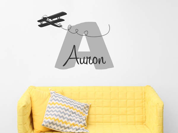 Wandtattoo Auron mit Flugzeug