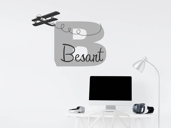 Wandtattoo Besart mit Flugzeug