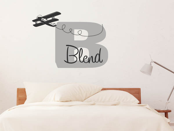 Wandtattoo Blend mit Flugzeug