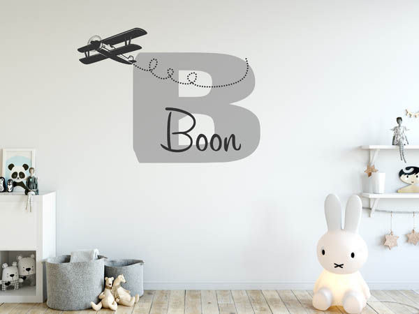 Wandtattoo Boon mit Flugzeug